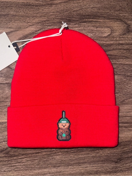 NWT Starbucks Bearista Red Beanie One Size